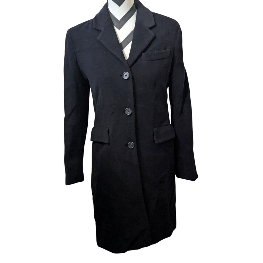 Vintage Banana Republic Made in Italy Wool Angora Rabbit Fur Coat, Size S